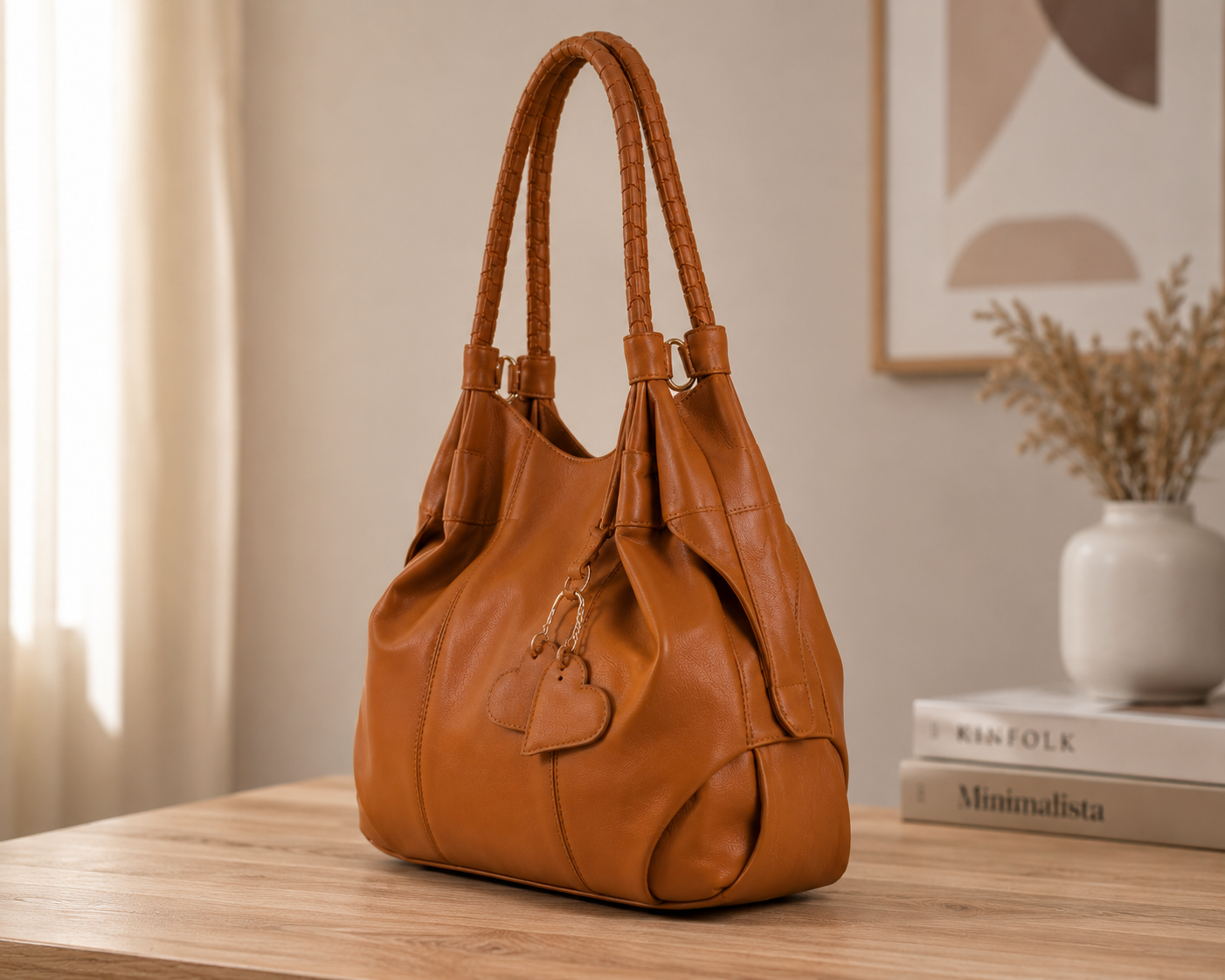 Luxury Women's PU Leather Tote Handbag – Large Office Shoulder Bag | Shopburst